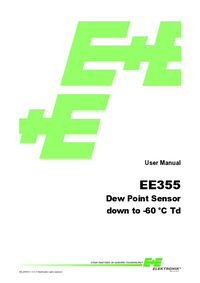 Thumbnail of document Manual - EE355 OEM Dew Point  Sensor/Transmitter